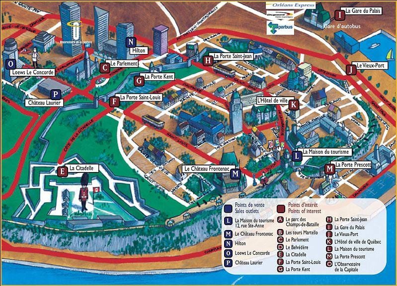 Quebec erakargarri mapa