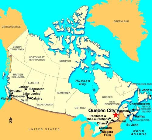 Mapa Quebec Hiria