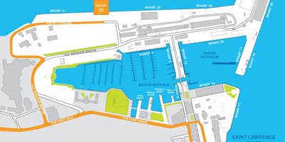 Cruise itsasontzi terminal Quebec Hiria mapa