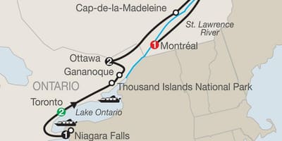 Mapa Quebec, kanada dituzten hiriak