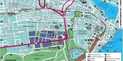 Quebec City auzo mapa