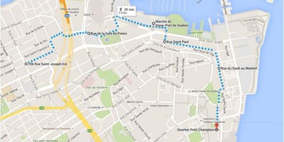 Mapa Quebec City txikiagoa herri