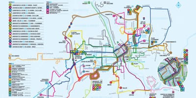 Quebec Hiriko autobus ibilbide mapa
